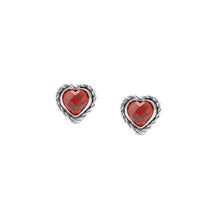 Load image into Gallery viewer, EARRINGS 027802/005 RED CZ HEART
