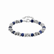 Load image into Gallery viewer, INSTINCT BRACELET 027919/034 STAINLESS STEEL WITH LAVA STONES &amp; BLUE SODALITE
