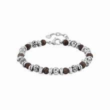 Load image into Gallery viewer, INSTINCT BRACELET 027919/050 STAINLESS STEEL WITH LAVA STONES &amp; ONYX
