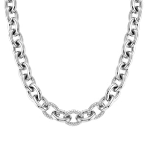 AFFINITY NECKLACE 028601/001 STAINLESS STEEL CHAIN & CZ