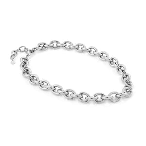 AFFINITY NECKLACE 028601/001 STAINLESS STEEL CHAIN & CZ