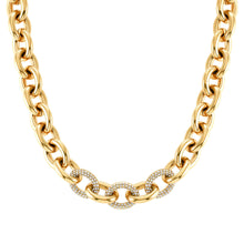 Load image into Gallery viewer, AFFINITY NECKLACE 028601/012 GOLD PVD CHAIN &amp; CZ
