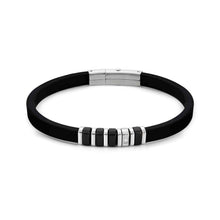 Load image into Gallery viewer, CITY BRACELET 028804/015 BLACK WITH WHITE CZ
