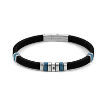 Load image into Gallery viewer, CITY BRACELET 028805/016 BLUE WITH BLACK CZ
