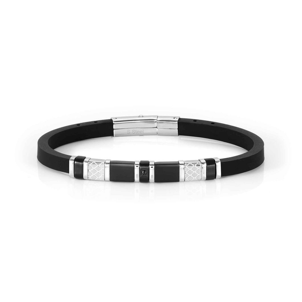 CITY BRACELET 028810/001 BLACK PVD WITH BLACK CZ