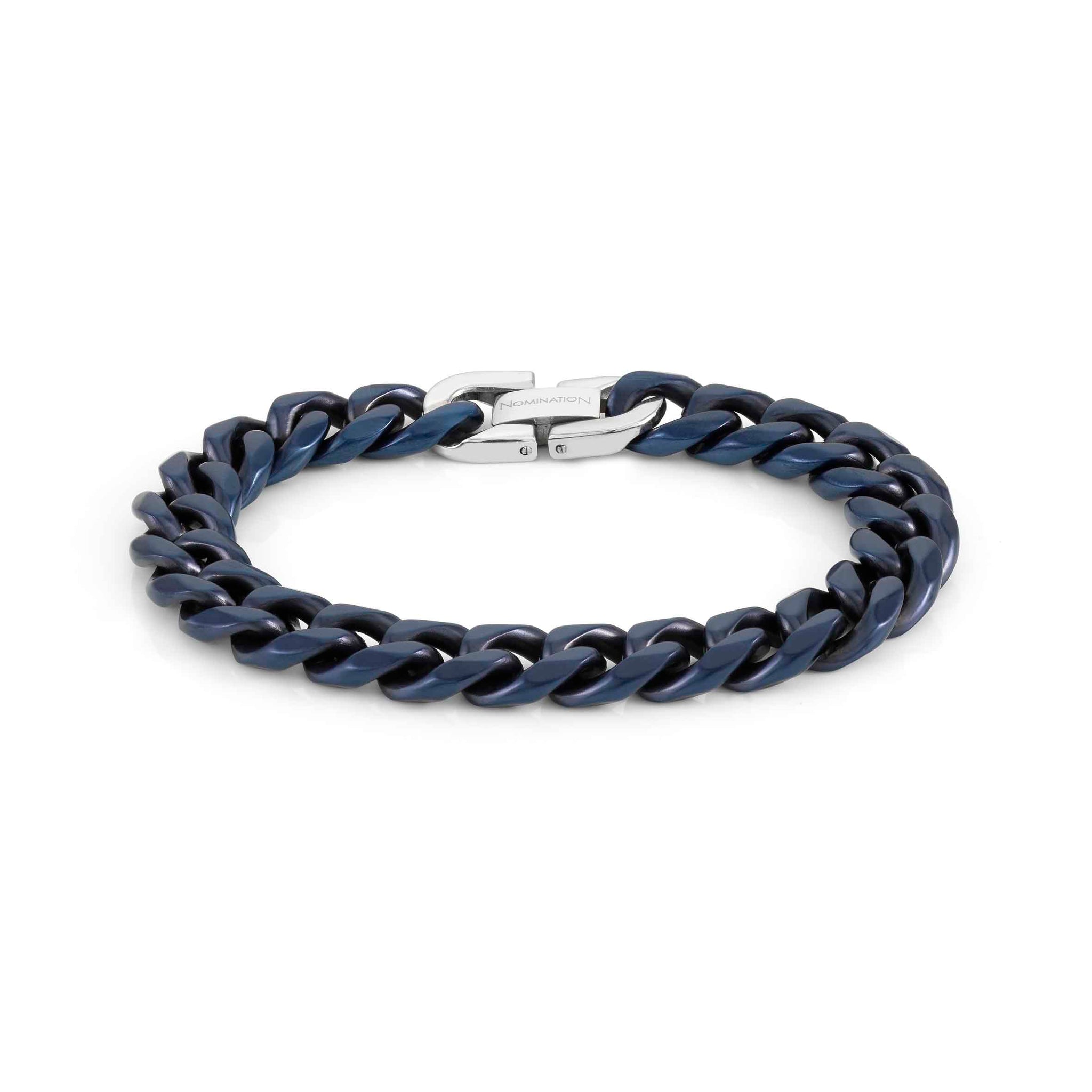 Jewelry: Men's black pvd steel groumette chain bracelet Nomination Beyond  028907/036