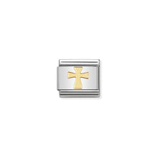 Load image into Gallery viewer, COMPOSABLE CLASSIC LINK 030105/01 CROSS IN 18K GOLD
