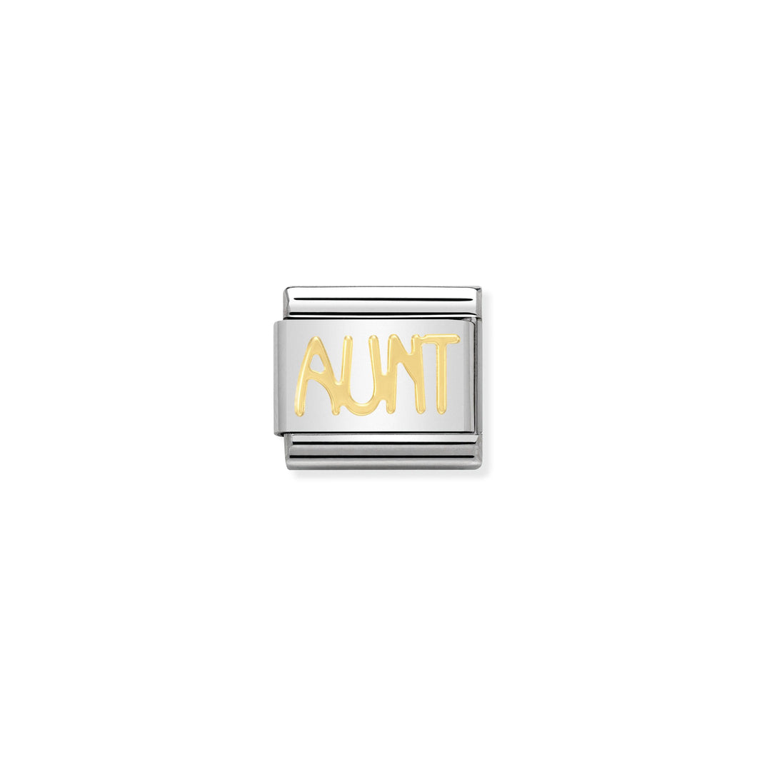 COMPOSABLE CLASSIC LINK 030107/16 AUNT WRITING IN 18K GOLD