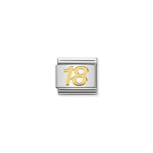 Load image into Gallery viewer, COMPOSABLE CLASSIC LINK 030109/34 NUMBER 18 SYMBOL IN 18K GOLD
