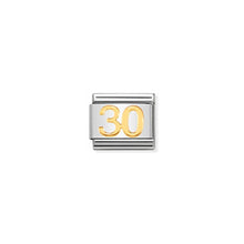 Load image into Gallery viewer, COMPOSABLE CLASSIC LINK 030109/40 NUMBER 30 SYMBOL IN 18K GOLD
