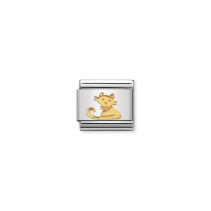 COMPOSABLE CLASSIC LINK 030112/32 SEATED CAT IN 18K GOLD