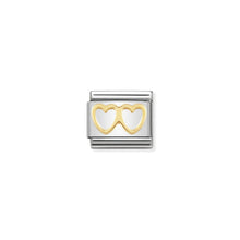 Load image into Gallery viewer, COMPOSABLE CLASSIC LINK 030116/03 DOUBLE HEART IN 18K GOLD
