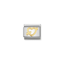 Load image into Gallery viewer, COMPOSABLE CLASSIC LINK 030116/09 HEART WITH ARROW IN 18K GOLD

