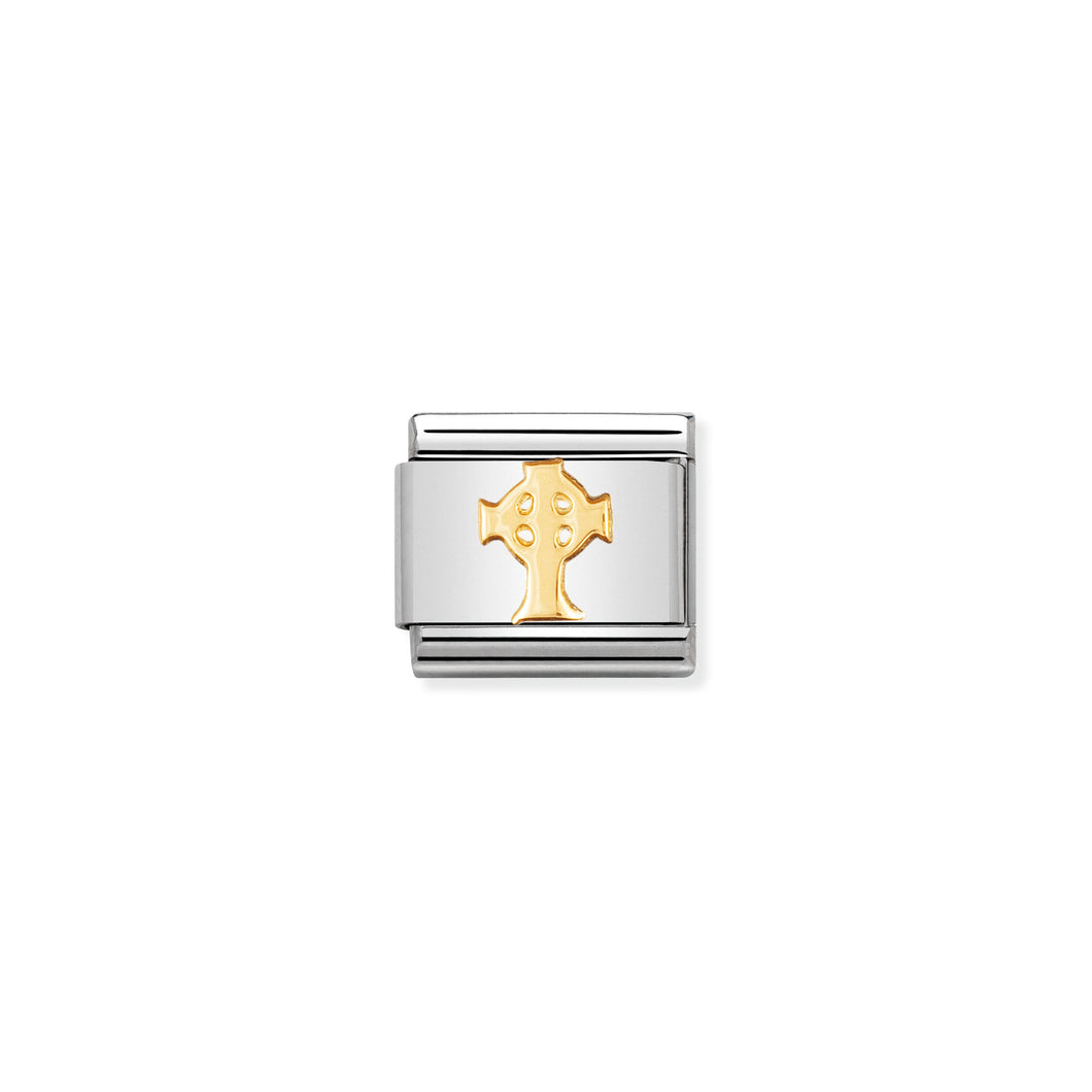 COMPOSABLE CLASSIC LINK 030119/01 CELTIC CROSS IN 18K GOLD