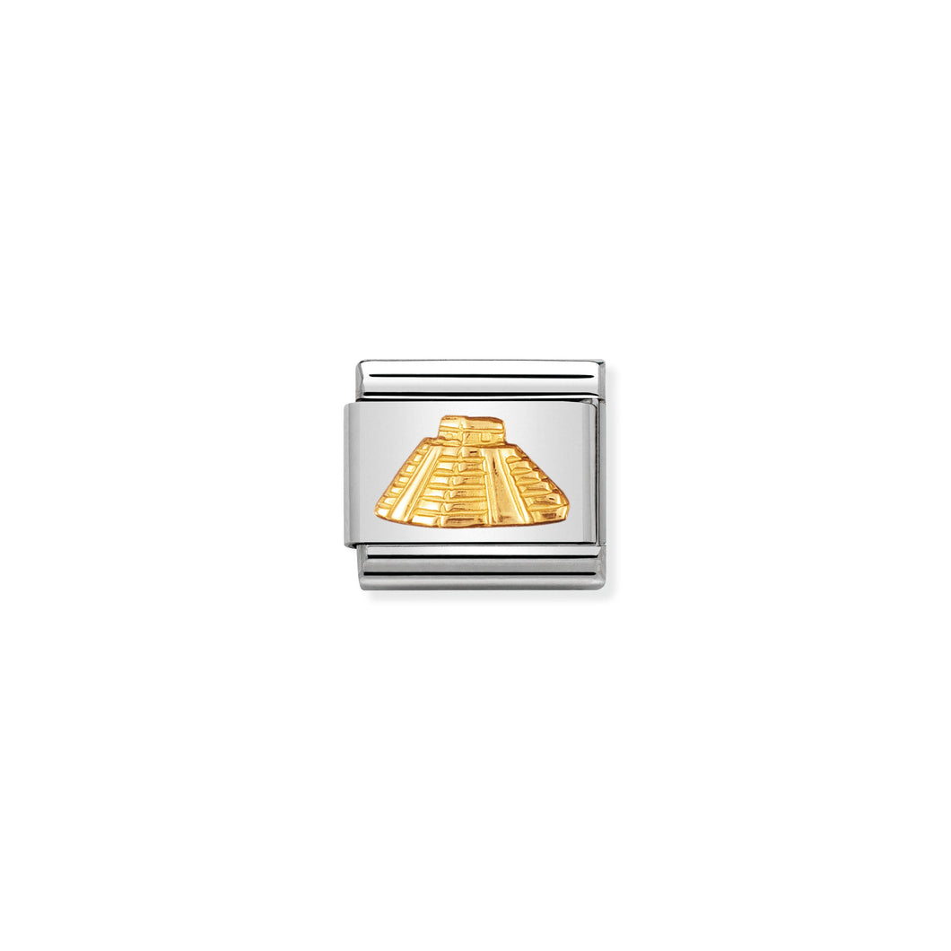 COMPOSABLE CLASSIC LINK 030123/21 MAYAN PYRAMID IN 18K GOLD