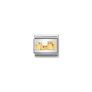 COMPOSABLE CLASSIC LINK 030123/38 STONEHENGE IN 18K GOLD MONUMENTS