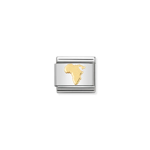 COMPOSABLE CLASSIC LINK 030128/09 MAP OF AFRICA IN 18K GOLD