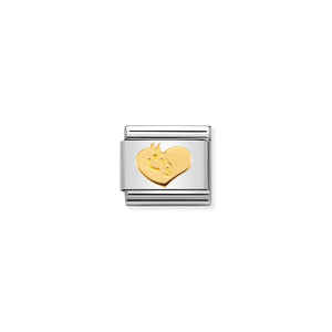 COMPOSABLE CLASSIC LINK 030149/27 HEART WITH HORSE IN 18K GOLD