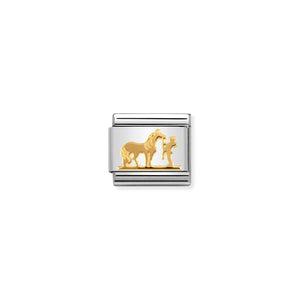 COMPOSABLE CLASSIC LINK 030149/29 HORSE WITH RIDER IN 18K GOLD