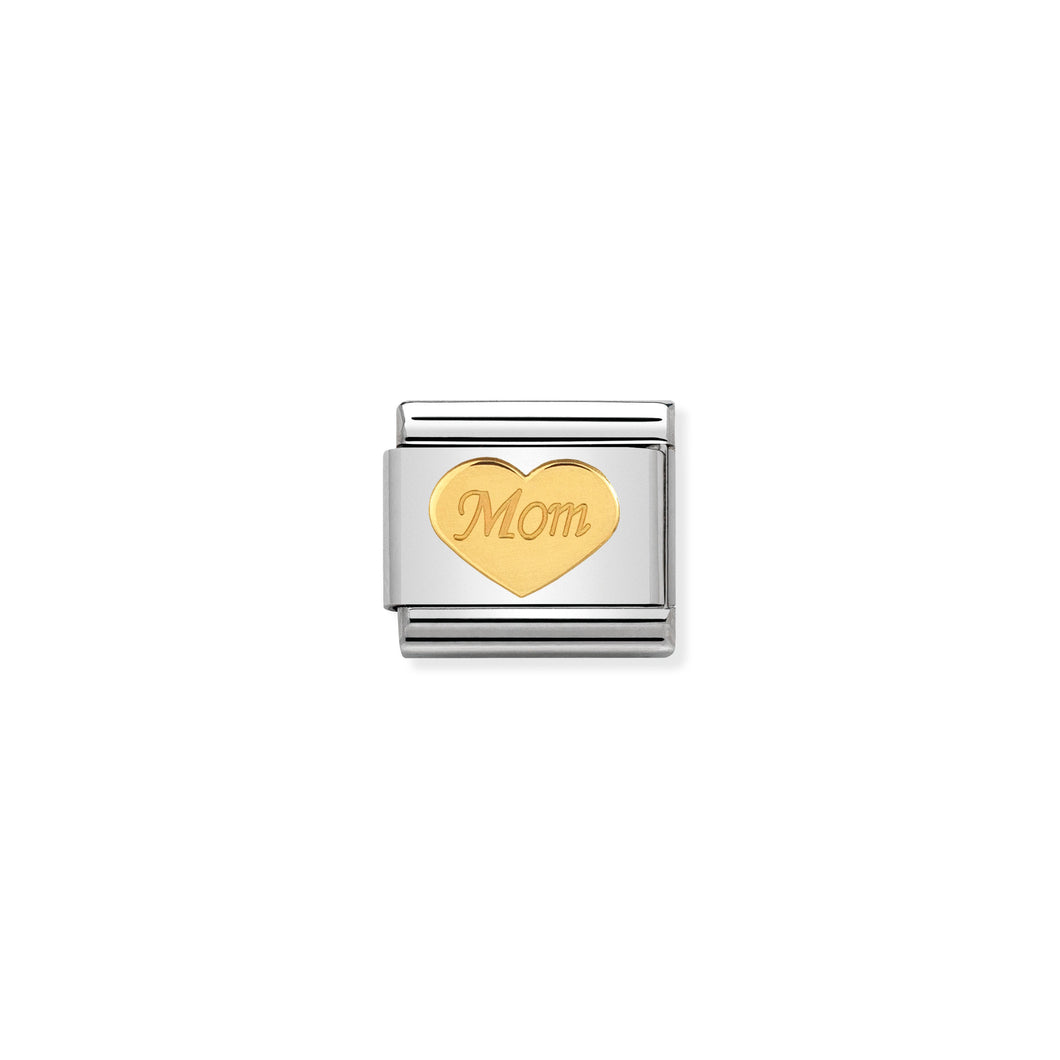 COMPOSABLE CLASSIC LINK 030162/37 MOM HEART IN 18K GOLD