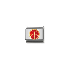 Load image into Gallery viewer, COMPOSABLE CLASSIC LINK 030203/08 BASKETBALL IN 18K GOLD &amp; ENAMEL

