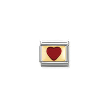 Load image into Gallery viewer, COMPOSABLE CLASSIC LINK 030206/33 RED HEART IN 18K GOLD &amp; ENAMEL
