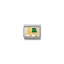 Load image into Gallery viewer, COMPOSABLE CLASSIC LINK 030212/20 GREEN ELEPHANT IN 18K GOLD AND ENAMEL
