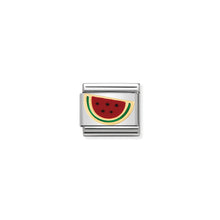 Load image into Gallery viewer, COMPOSABLE CLASSIC LINK 030215/14 WATERMELON IN 18K GOLD AND ENAMEL
