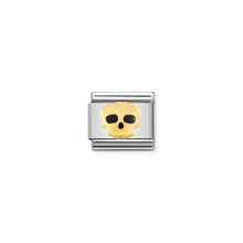 Load image into Gallery viewer, COMPOSABLE CLASSIC LINK 030216/08 SKULL IN 18K GOLD AND ENAMEL
