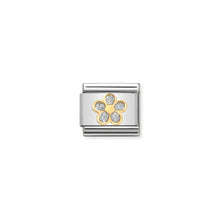 Load image into Gallery viewer, COMPOSABLE CLASSIC LINK 030220/06 FLOWER WITH GLITTER ENAMEL IN 18K GOLD
