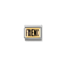 Load image into Gallery viewer, COMPOSABLE CLASSIC LINK 030232/03 FRIEND IN 18K GOLD AND ENAMEL
