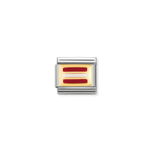 Load image into Gallery viewer, COMPOSABLE CLASSIC LINK 030234/13 AUSTRIA FLAG IN 18K GOLD AND ENAMEL
