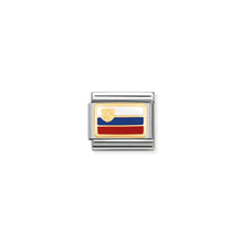 Load image into Gallery viewer, COMPOSABLE CLASSIC LINK 030234/15 SLOVENIA FLAG IN 18K GOLD AND ENAMEL
