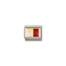 Load image into Gallery viewer, COMPOSABLE CLASSIC LINK 030234/29 MALTA FLAG IN 18K GOLD AND ENAMEL
