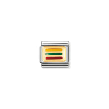 Load image into Gallery viewer, COMPOSABLE CLASSIC LINK 030234/39 LITHUANIA FLAG IN 18K GOLD AND ENAMEL
