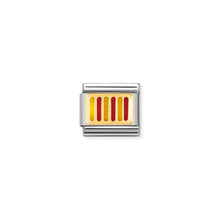 Load image into Gallery viewer, COMPOSABLE CLASSIC LINK 030234/45 CATALONIA FLAG IN 18K GOLD AND ENAMEL
