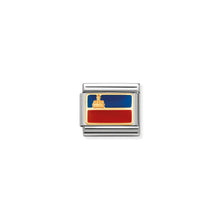 Load image into Gallery viewer, COMPOSABLE CLASSIC LINK 030234/50 LIECHTENSTEIN FLAG IN 18K GOLD AND ENAMEL
