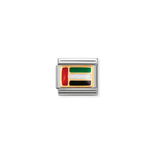 Load image into Gallery viewer, COMPOSABLE CLASSIC LINK 030236/15 UNITED ARAB EMIRATES FLAG IN 18K GOLD AND ENAMEL
