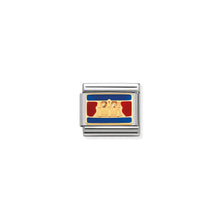 Load image into Gallery viewer, COMPOSABLE CLASSIC LINK 030236/23 CAMBODIA FLAG IN 18K GOLD AND ENAMEL
