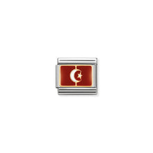 Load image into Gallery viewer, COMPOSABLE CLASSIC LINK 030237/15 TUNISIA FLAG IN 18K GOLD AND ENAMEL
