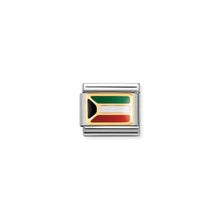 Load image into Gallery viewer, COMPOSABLE CLASSIC LINK 030237/19 KUWAIT FLAG IN 18K GOLD AND ENAMEL

