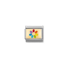 Load image into Gallery viewer, COMPOSABLE CLASSIC LINK 030263/20 RAINBOW FLOWER IN 18K GOLD
