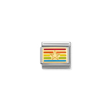 Load image into Gallery viewer, COMPOSABLE CLASSIC LINK 030263/23 RAINBOW STAR FLAG IN 18K GOLD

