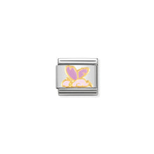 Load image into Gallery viewer, COMPOSABLE CLASSIC LINK 030272/04 PINK BABY FAIRY 18K GOLD AND ENAMEL
