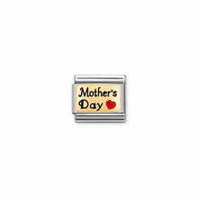 Load image into Gallery viewer, COMPOSABLE CLASSIC LINK 030284/54 MOTHER&#39;S DAY GOLD &amp; RED ENAMEL
