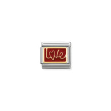Load image into Gallery viewer, COMPOSABLE CLASSIC LINK 030284/11 LOVE IN ITALICS 18K GOLD AND ENAMEL

