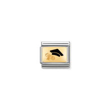 Load image into Gallery viewer, COMPOSABLE CLASSIC LINK 030284/27 DIPLOMA 18K GOLD AND ENAMEL

