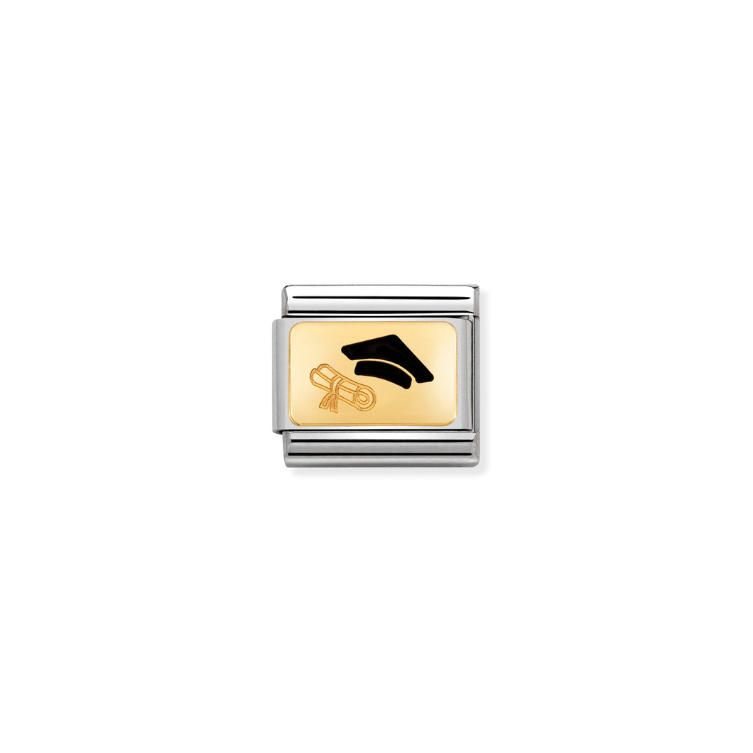 COMPOSABLE CLASSIC LINK 030284/27 DIPLOMA 18K GOLD AND ENAMEL