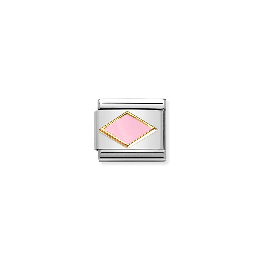 COMPOSABLE CLASSIC LINK 030285/49 PINK RHOMBUS IN GOLD