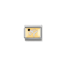 Load image into Gallery viewer, COMPOSABLE CLASSIC LINK 030287/05 KARATE 18K GOLD AND ENAMEL
